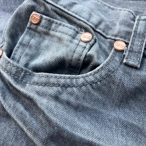 One x One Teaspoon Jeans Sz 27 Gray Distressed Awesome Baggies Tapered Mid Rise - Picture 12 of 14